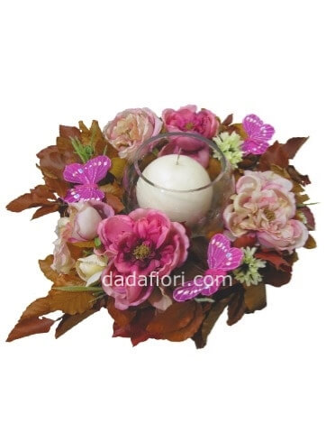 Coroncina autunnale con candela