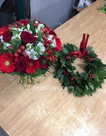Bouquet + coroncina alloro LAUREA