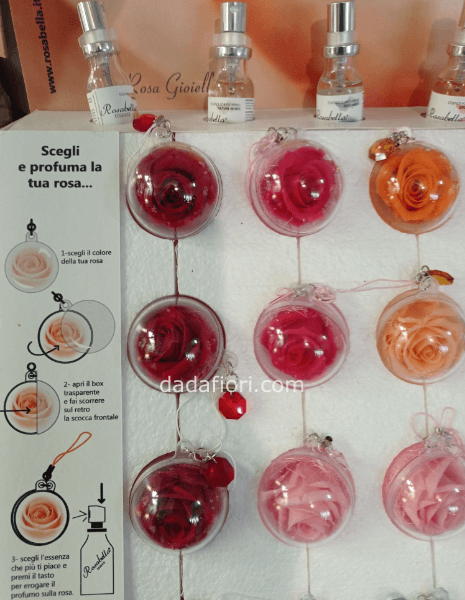 Rosa stabilizzata+ Swarovski+profumo 