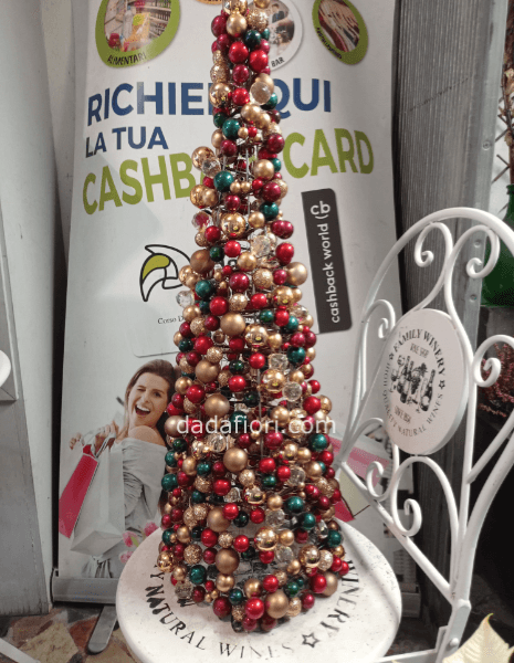 Alberello cono palline multicolore